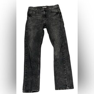 Wrangler Slim Straight Jeans | Black Acid Wash | Size 14 Slim (Youth)